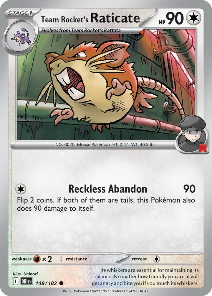 Team Rocket’s Raticate, Destined Rivals 148/182