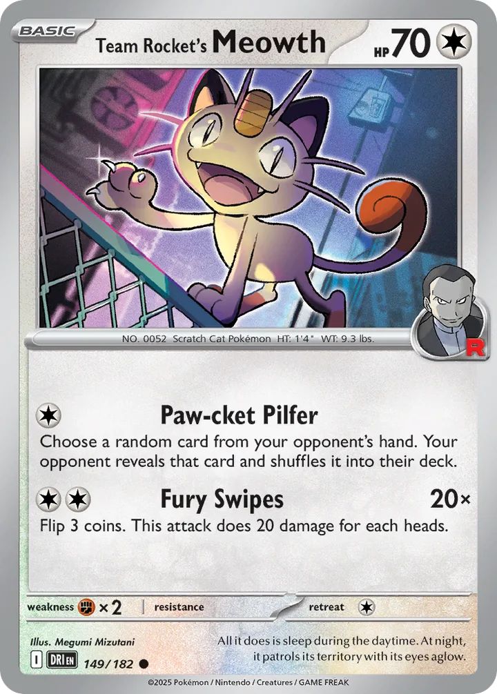 Team Rocket’s Meowth, Destined Rivals 149/182