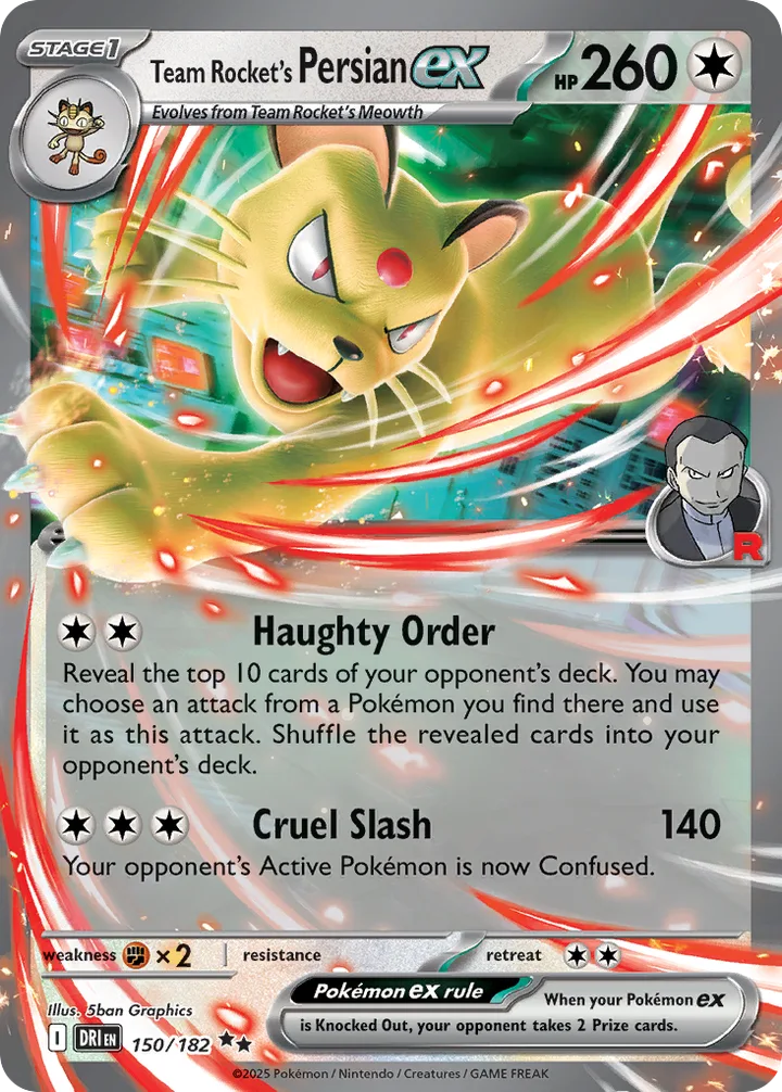 Team Rocket’s Persian ex, Destined Rivals 150/182