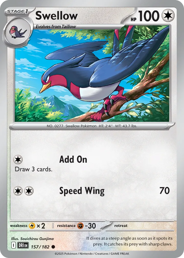 Swellow, Destined Rivals 157/182