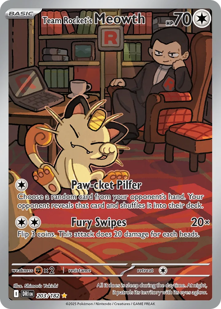 Team Rocket’s Meowth, Destined Rivals 203/182