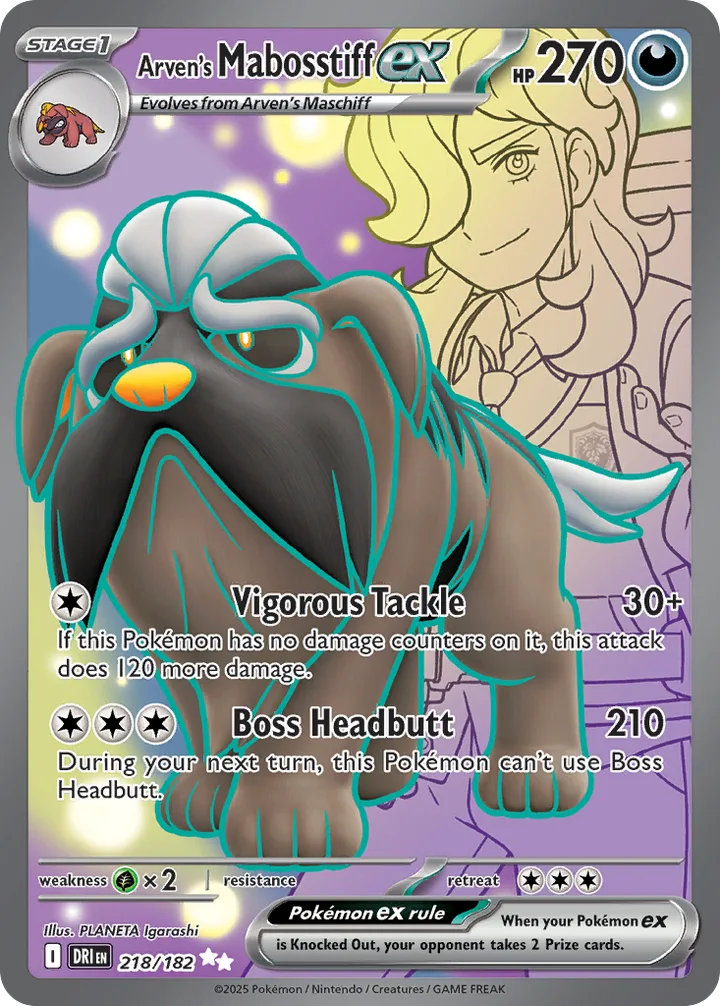 Arven’s Mabosstiff ex, Destined Rivals 218/182