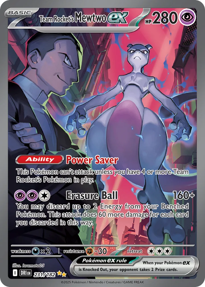 Team Rocket’s Mewtwo ex, Destined Rivals 231/182