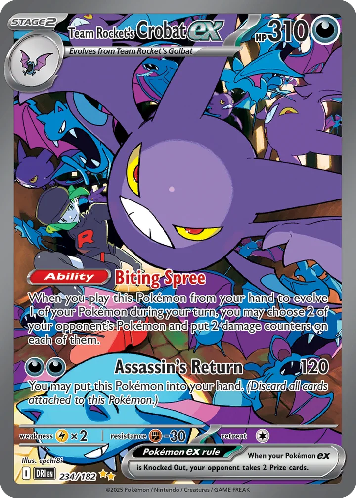 Team Rocket’s Crobat ex, Destined Rivals 234/182