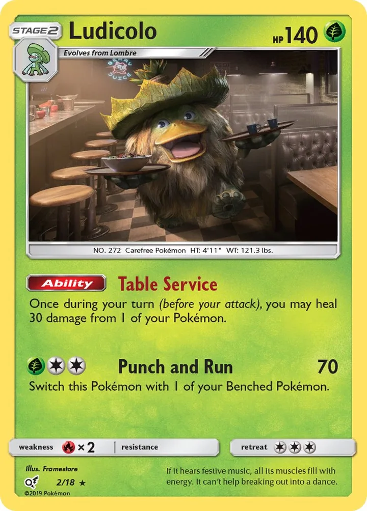 Ludicolo, Detective Pikachu 2/18