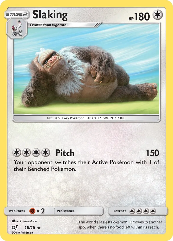 Slaking, Detective Pikachu 18/18
