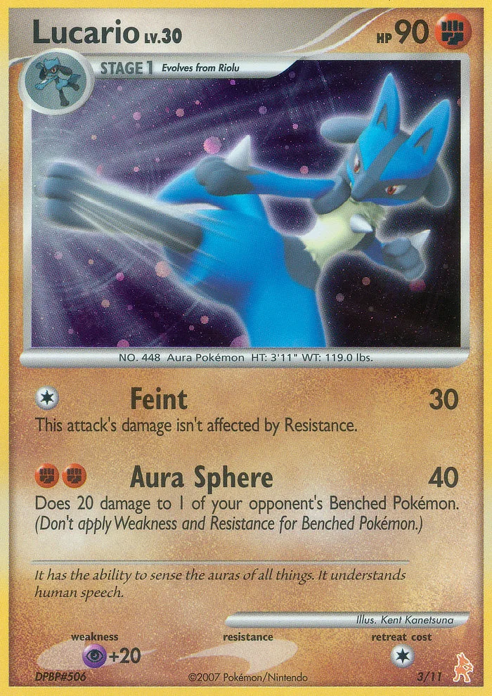 Lucario, Diamond & Pearl Trainer Kit—Lucario 3/11