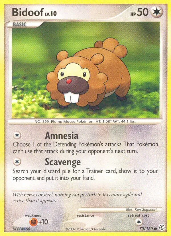 Bidoof, Diamond & Pearl 70/130