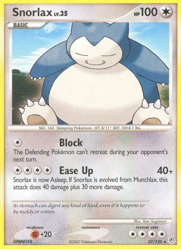 Snorlax, Diamond & Pearl 37/130