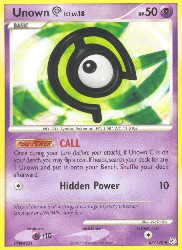 Unown C, Diamond & Pearl 67/130