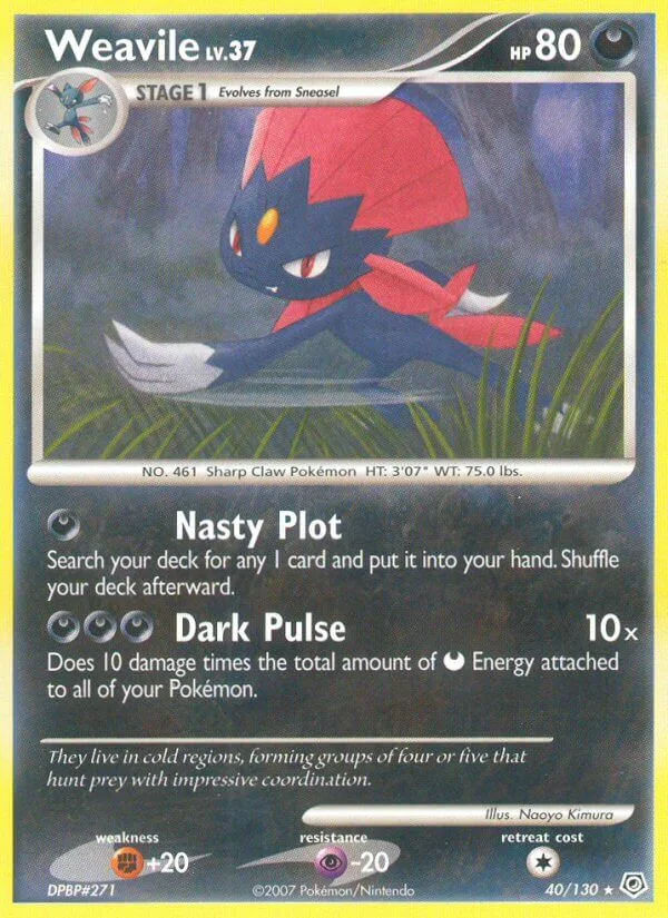 Weavile, Diamond & Pearl 40/130