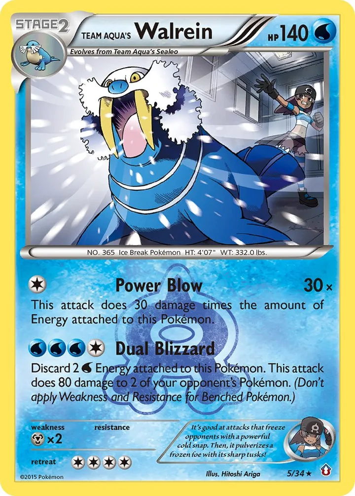 Team Aqua’s Walrein, Double Crisis 5/34
