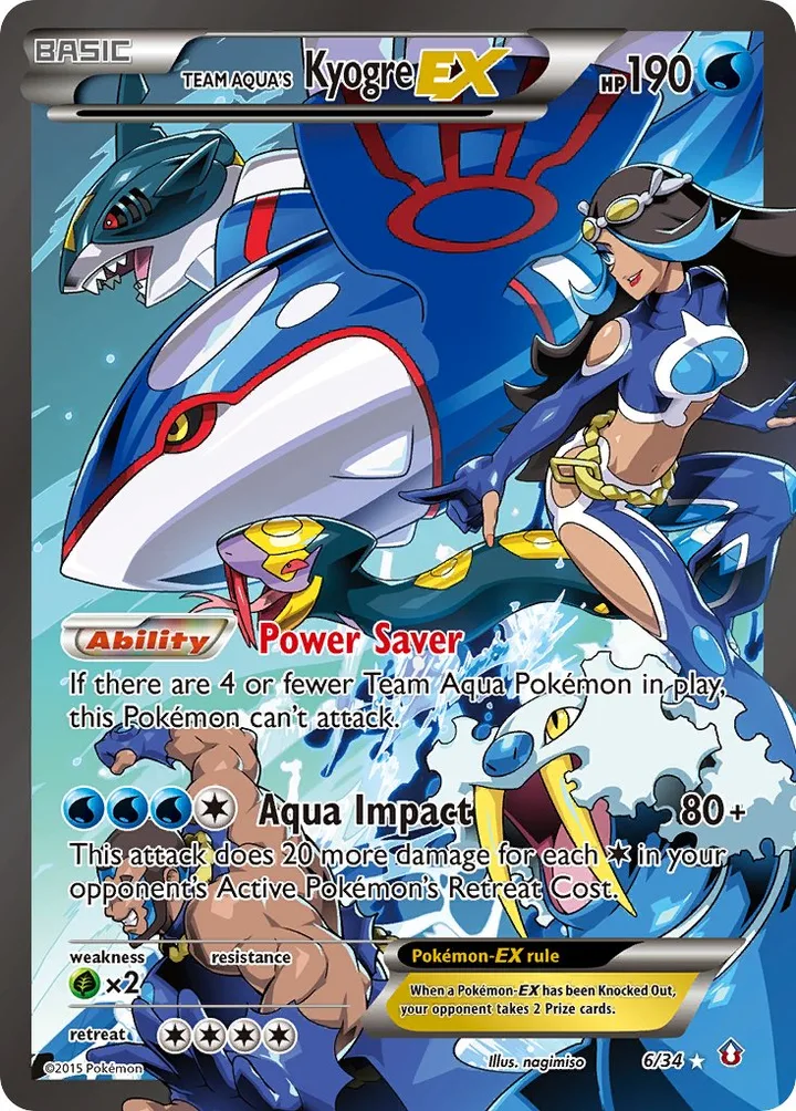 Team Aqua’s Kyogre-EX, Double Crisis 6/34