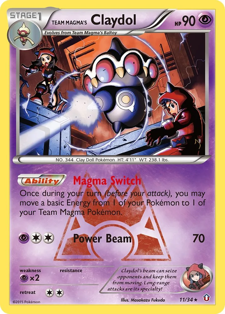 Team Magma’s Claydol, Double Crisis 11/34