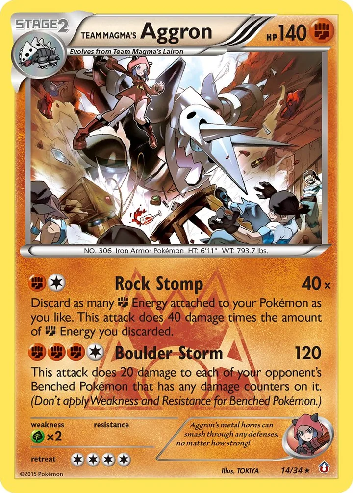 Team Magma’s Aggron, Double Crisis 14/34