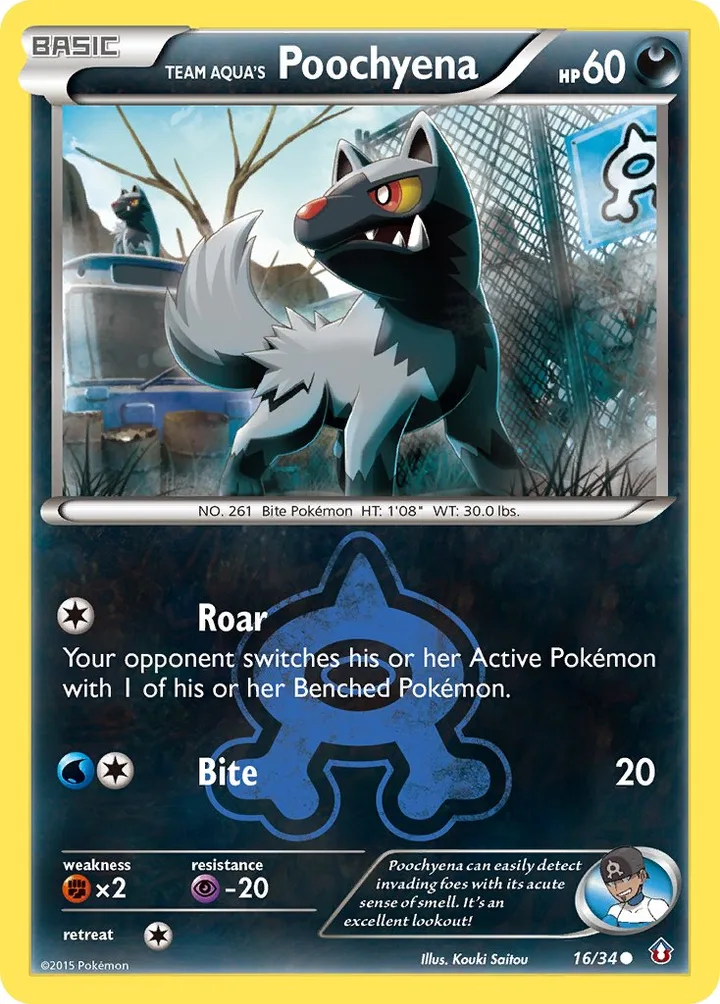 Team Aqua’s Poochyena, Double Crisis 16/34
