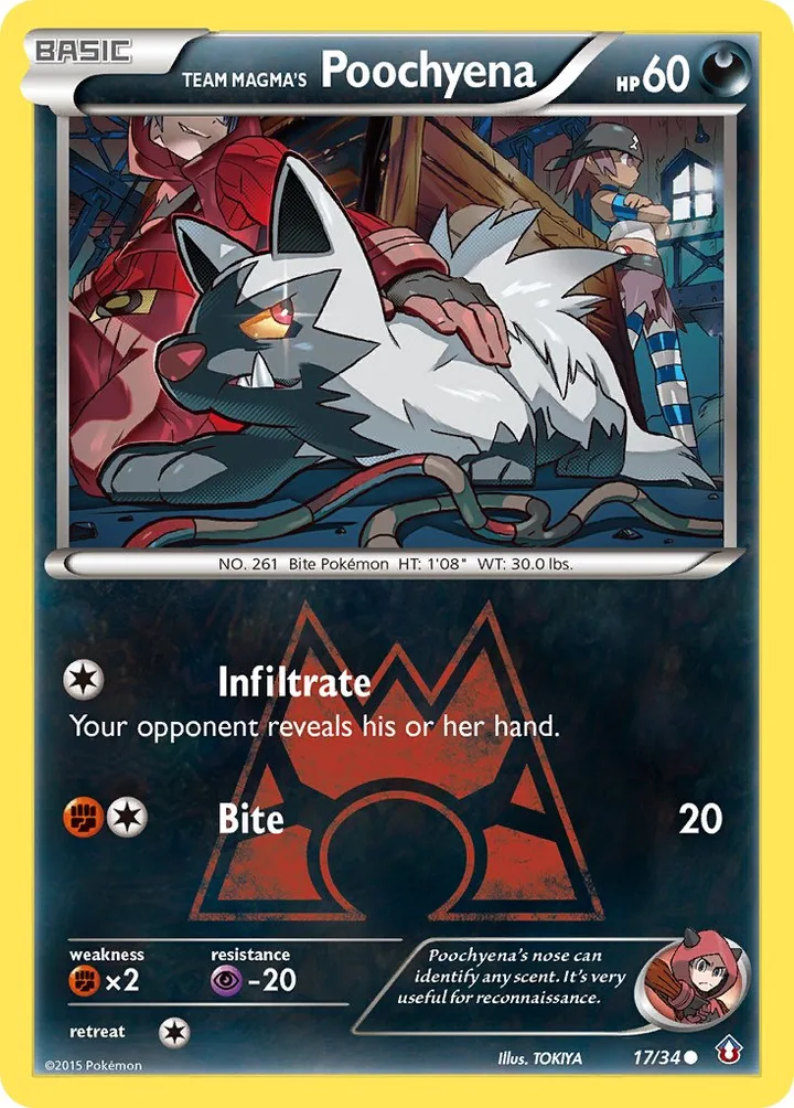 Team Magma’s Poochyena, Double Crisis 17/34