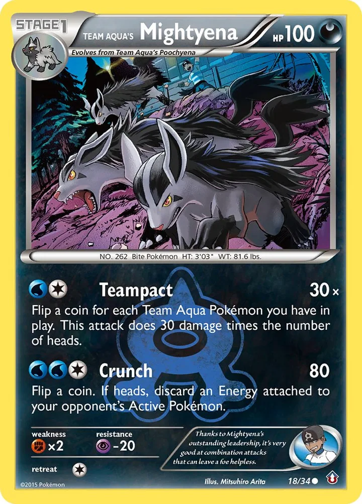 Team Aqua’s Mightyena, Double Crisis 18/34