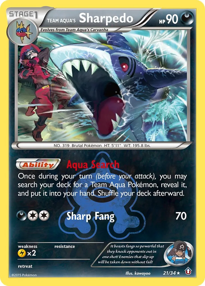Team Aqua’s Sharpedo, Double Crisis 21/34