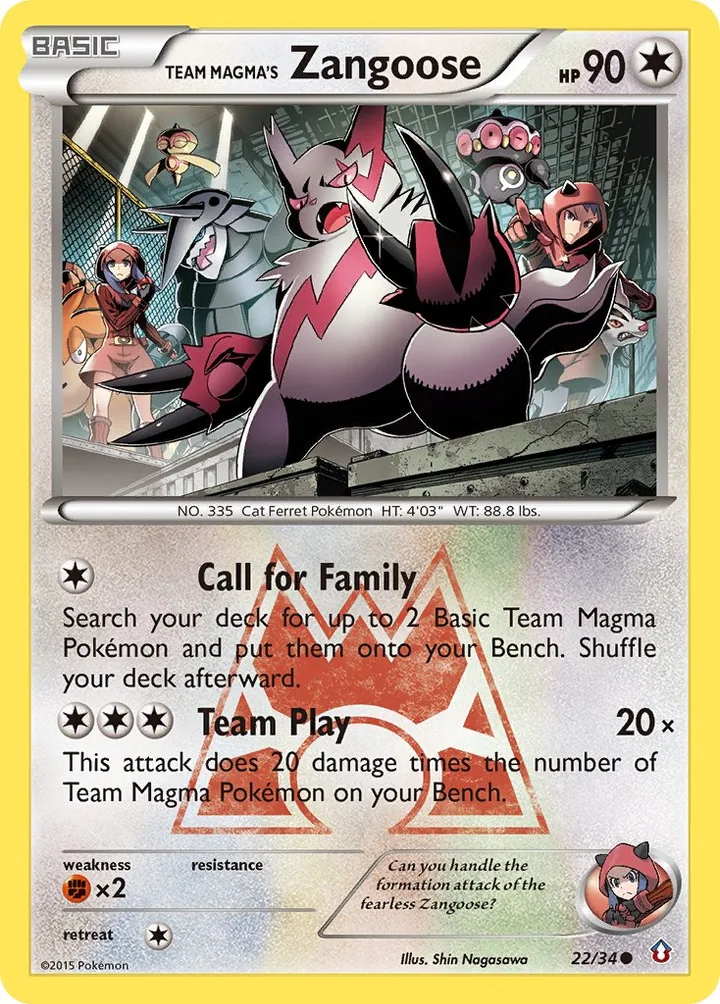 Team Magma’s Zangoose, Double Crisis 22/34