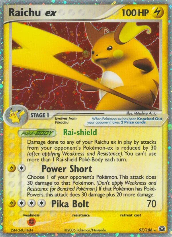 Raichu ex, Emerald 97/106