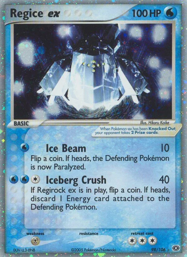 Regice ex, Emerald 98/106