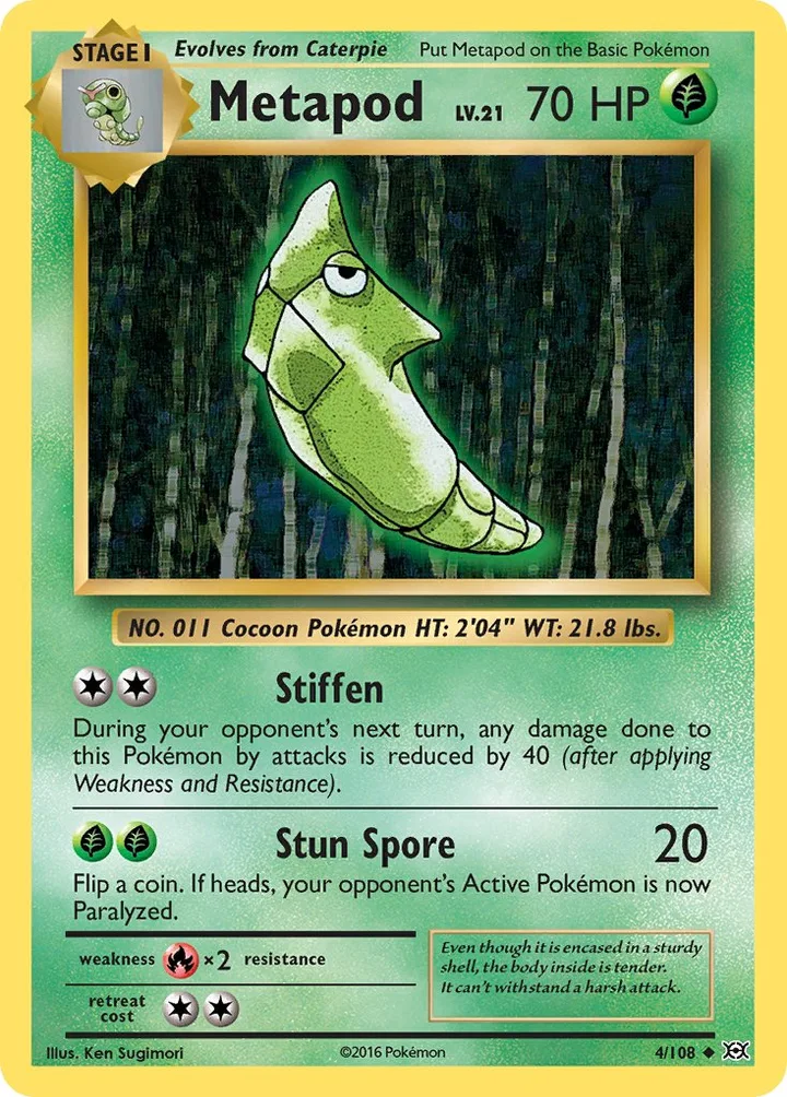 Metapod, Evolutions 4/108