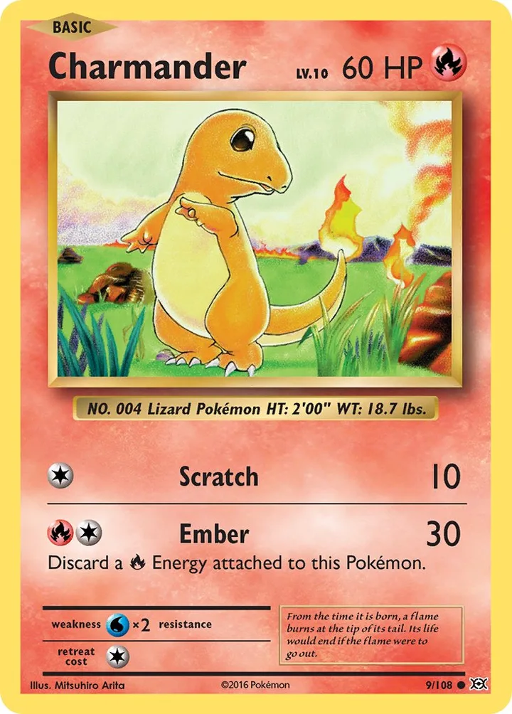 Charmander, Evolutions 9/108