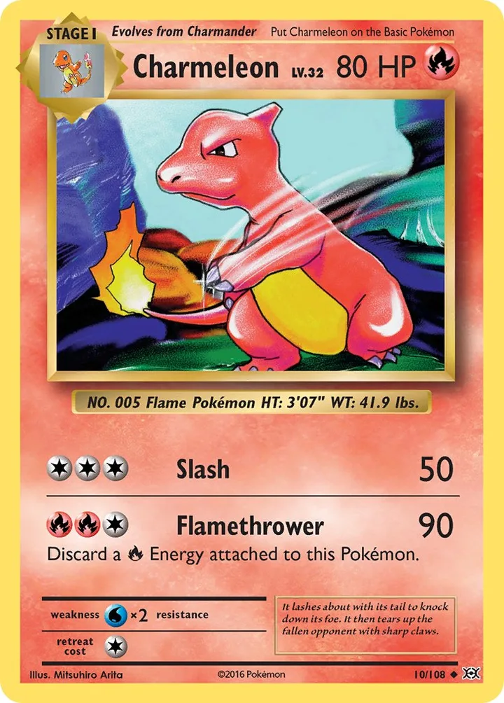 Charmeleon, Evolutions 10/108