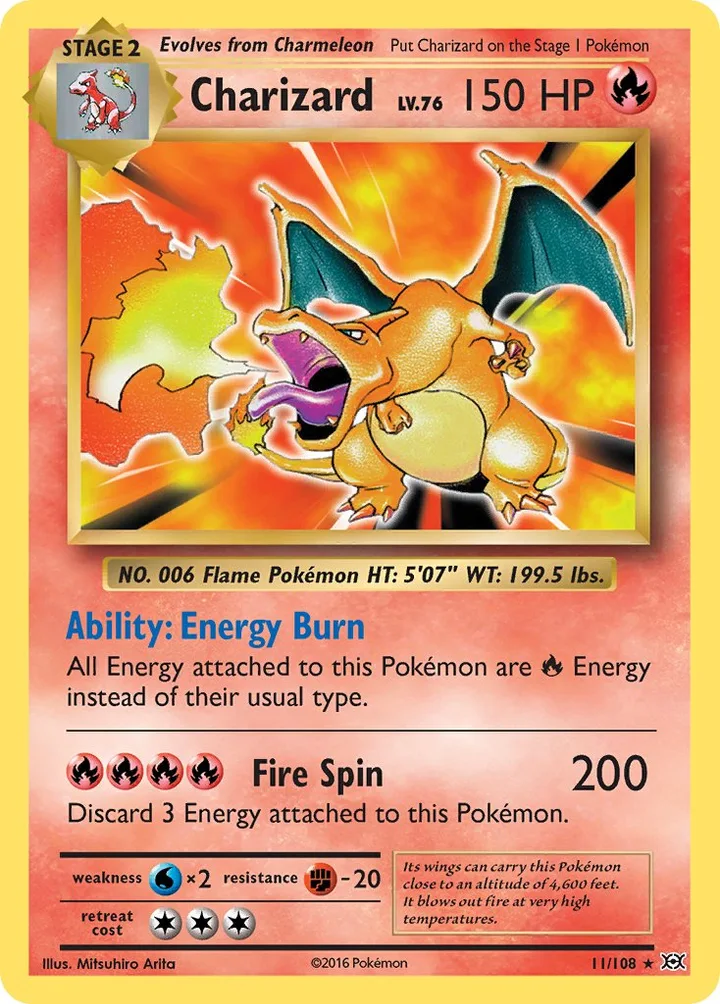 Charizard, Evolutions 11/108
