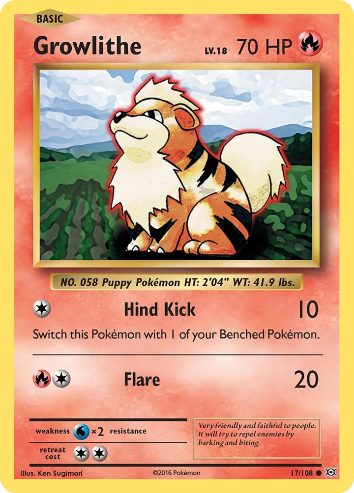 Growlithe, Evolutions 17/108