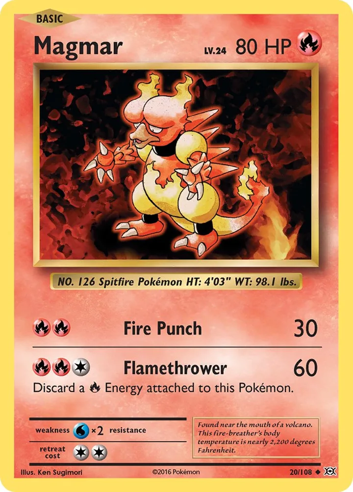 Magmar, Evolutions 20/108