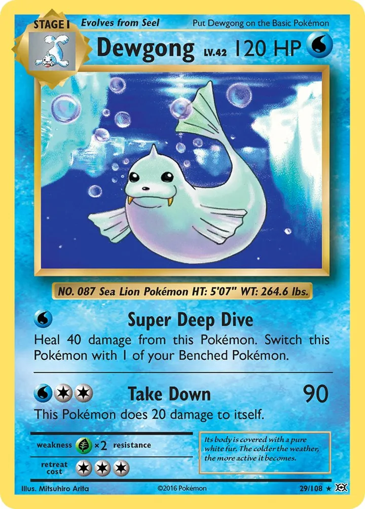 Dewgong, Evolutions 29/108