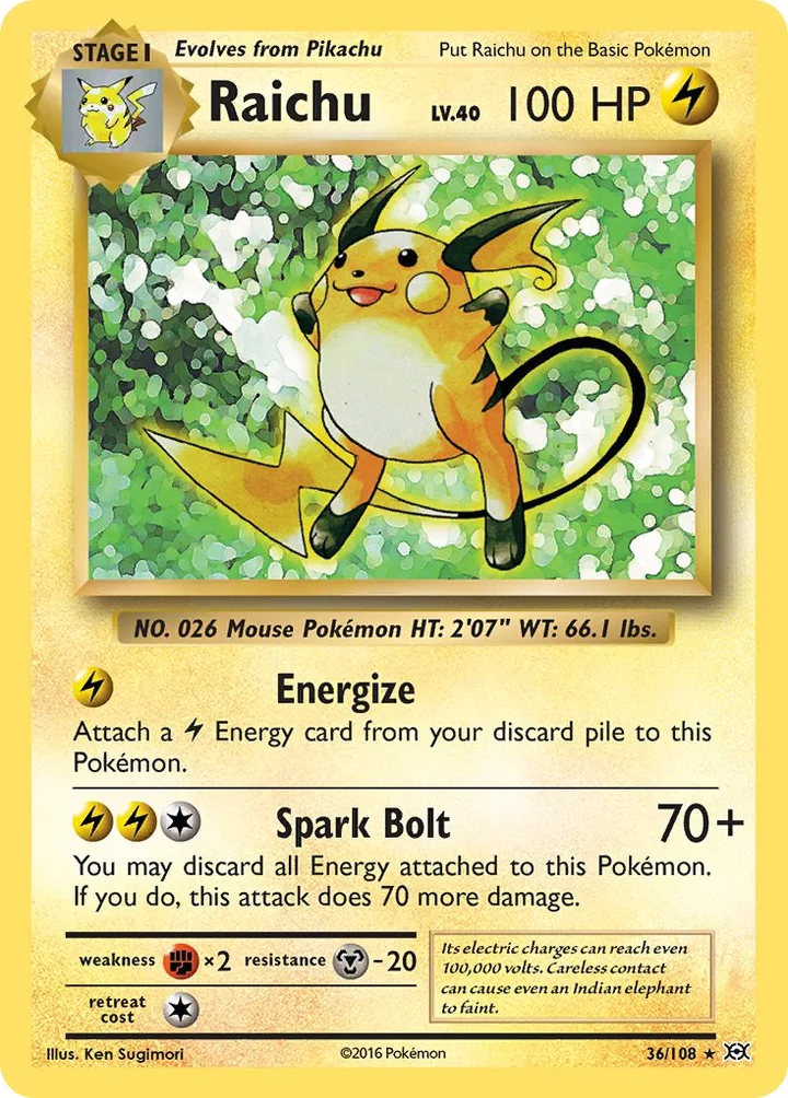 Raichu, Evolutions 36/108