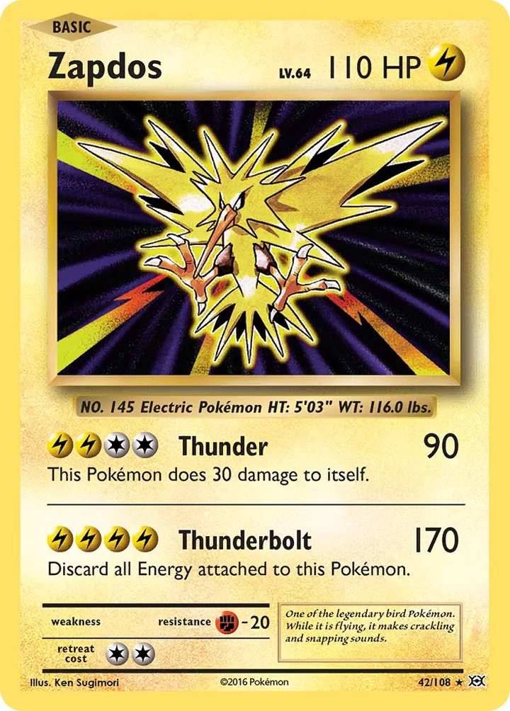 Zapdos, Evolutions 42/108