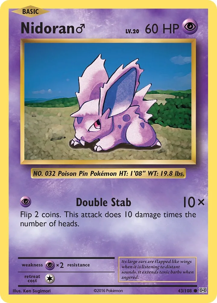 Nidoran Male, Evolutions 43/108