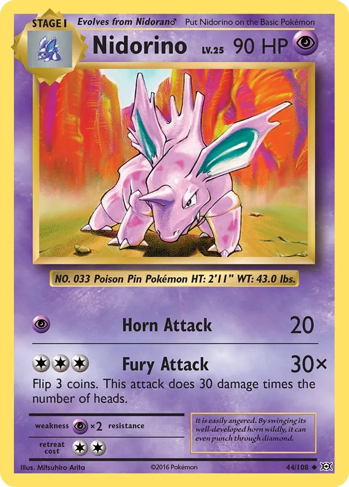 Nidorino, Evolutions 44/108