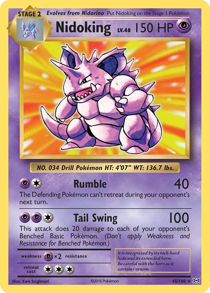 Nidoking, Evolutions 45/108