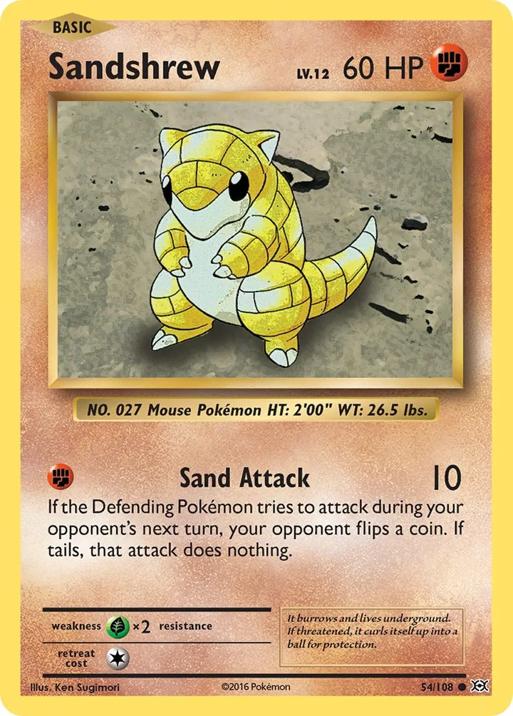 Sandshrew, Evolutions 54/108