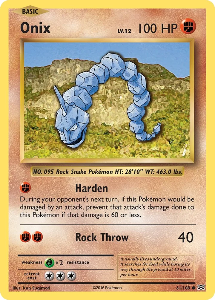 Onix, Evolutions 61/108