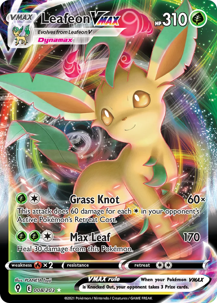Leafeon VMAX, Evolving Skies 008/203