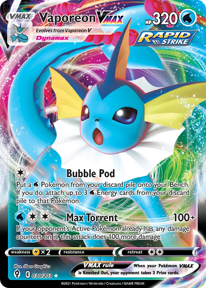 Vaporeon VMAX, Evolving Skies 030/203