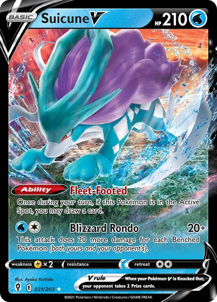 Suicune V, Evolving Skies 031/203