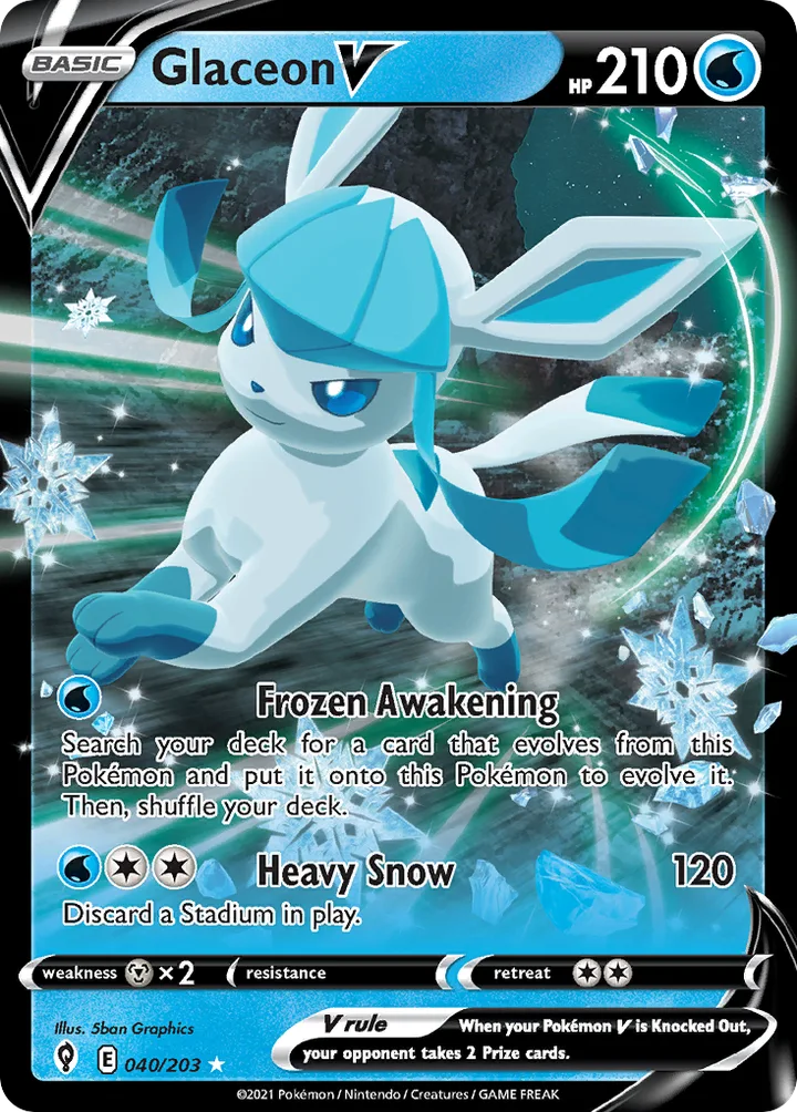 Glaceon V, Evolving Skies 040/203