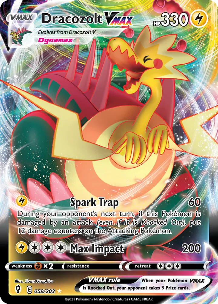 Dracozolt VMAX, Evolving Skies 059/203