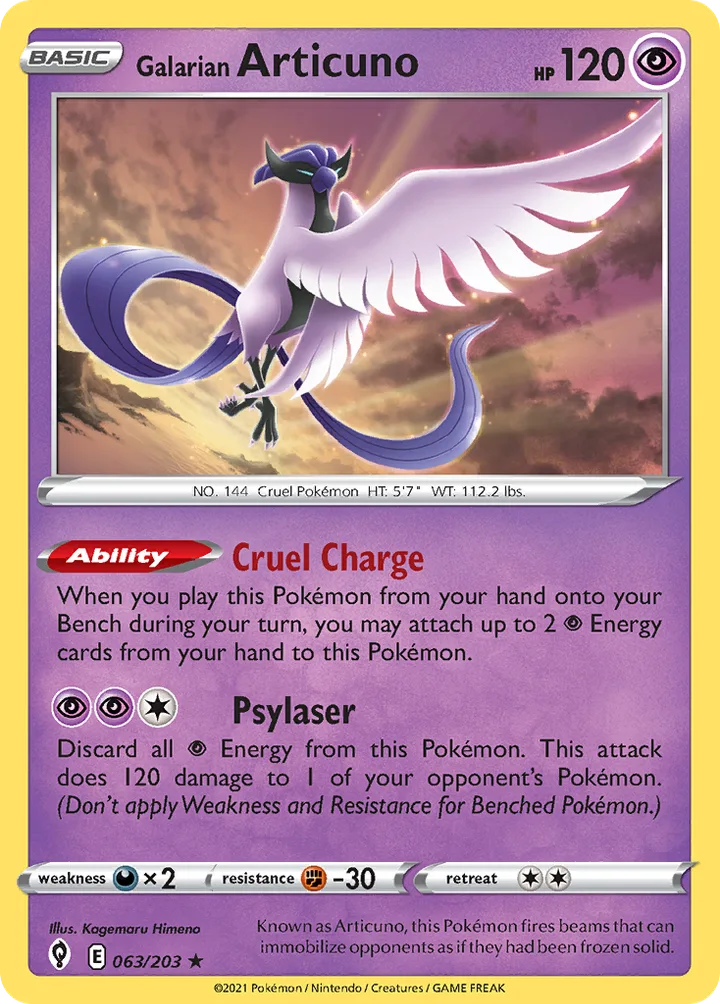 Galarian Articuno, Evolving Skies 063/203