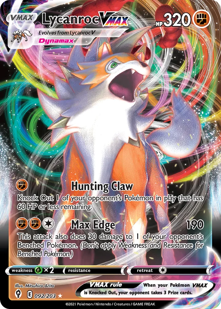 Lycanroc VMAX, Evolving Skies 092/203