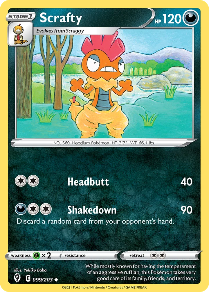 Scrafty, Evolving Skies 099/203