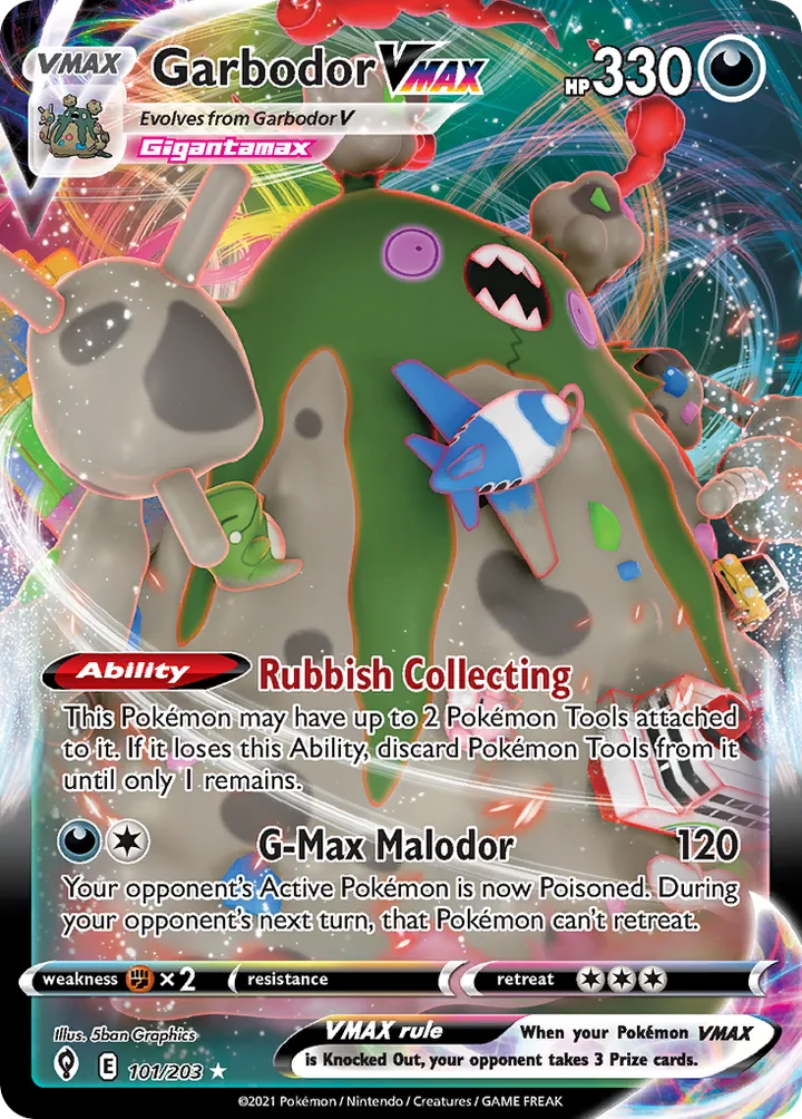 Garbodor VMAX, Evolving Skies 101/203