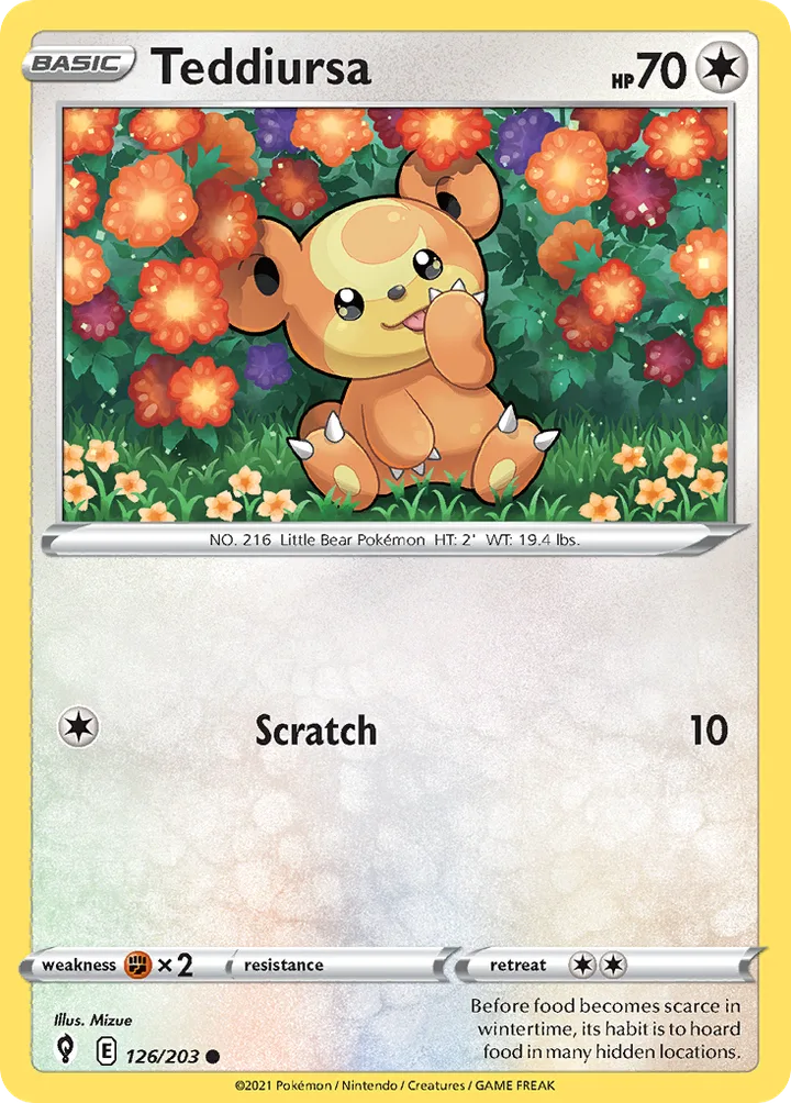 Teddiursa, Evolving Skies 126/203